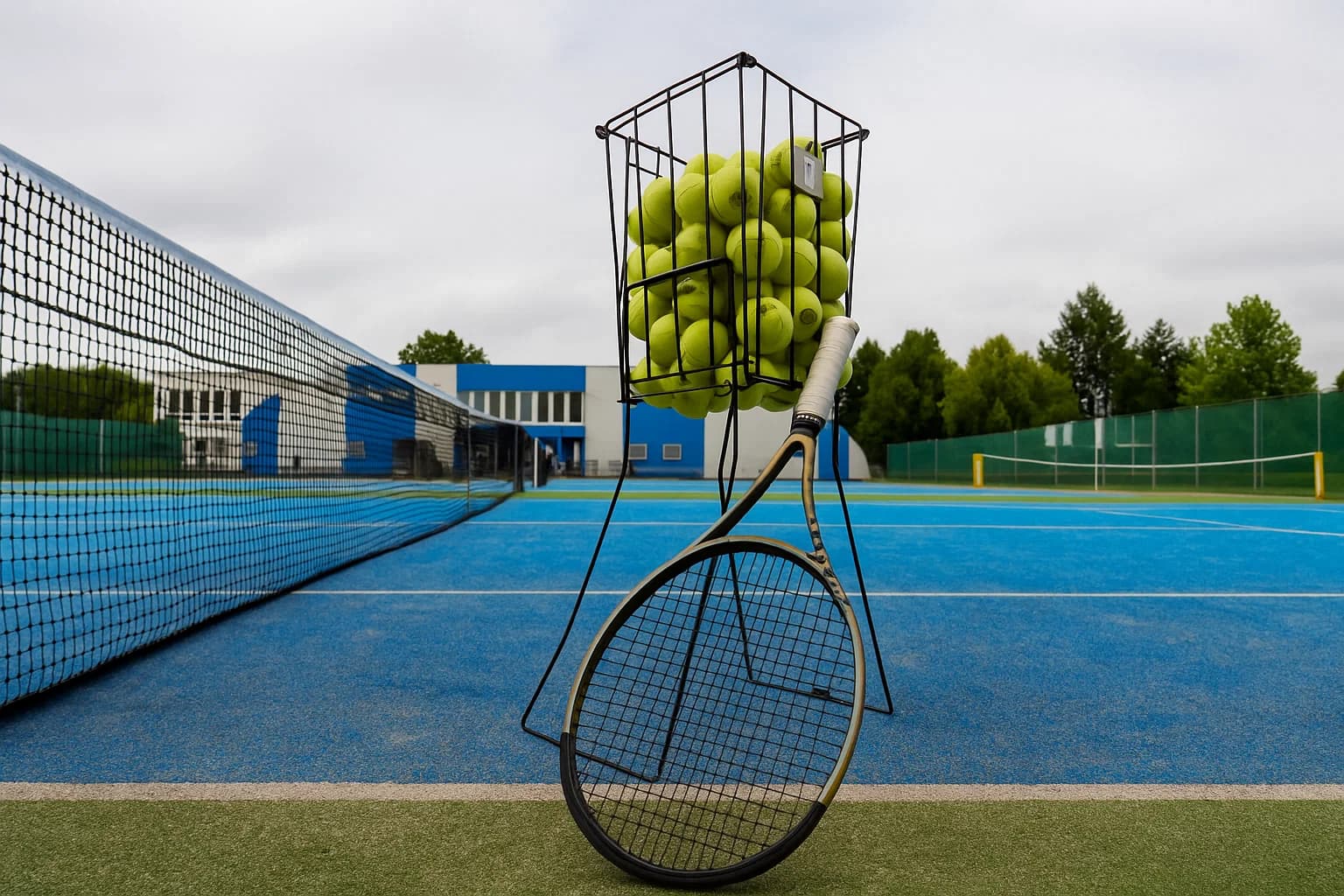 TK Letohrad - raketa s míčky v koši